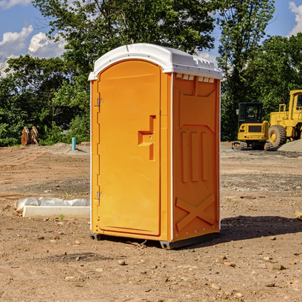 how often are the porta potties cleaned and serviced during a rental period in Decker